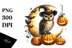 Owl in Halloween Costume, Transparent PNG Product Image 1