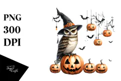 Owl in Halloween Costume, Transparent PNG Product Image 1