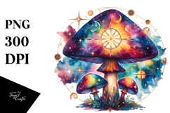 Vibrant Celestial Mushroom PNG Product Image 1