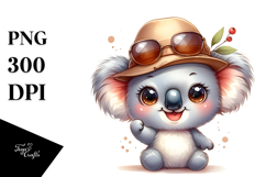 Expressive Baby Koala PNG Product Image 1