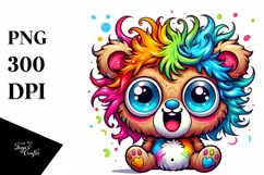 Colorful Small Baby Bear | Sublimation | Clipart Product Image 3