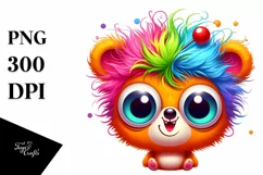 Colorful Small Baby Bear | Sublimation | Clipart Product Image 1