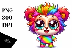 Colorful Small Baby Bear | Sublimation | Clipart Product Image 3