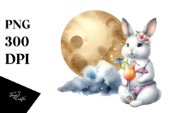 Bunny with Cocktail PNG Product Image 1