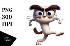 Goofy Cartoon Cat Dancing PNG Product Image 1