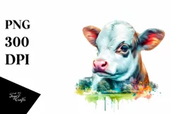 Colorful Baby Cow in Warsaw Park Product Image 1