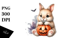 Watercolor Baby Bunny PNG Product Image 1