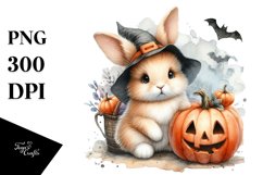 Watercolor Baby Bunny PNG Product Image 3