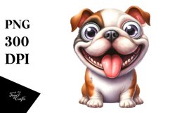 Crazy Funny Bulldog | Sublimation | Clipart Product Image 3