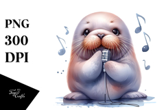 Cute Walrus PNG Product Image 1