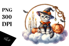 Kitten Halloween Party PNG Product Image 1