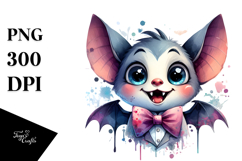 Funny Bat Boy with Bow and Tie PNG Product Image 1