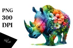 Rhino 3D Flowers PNG Product Image 3