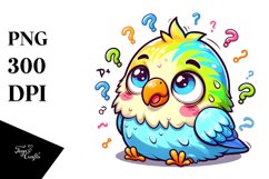 Colorful Small Baby Budgerigar | Sublimation | Clipart Product Image 1