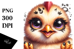 cute Baby Chicken Punk PNG Product Image 1