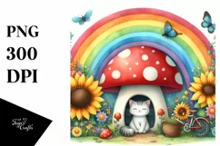 Cat House Mushroom | Sublimation | Clipart Product Image 3
