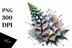Detailed Glossy Foxglove | Sublimation | Clipart Product Image 1