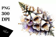 Detailed Glossy Foxglove | Sublimation | Clipart Product Image 1