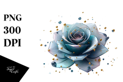 Rose with Golden Insertions PNG Product Image 1