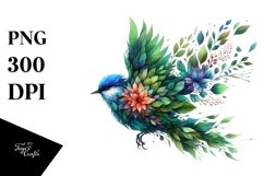 Bird 3D Flowers PNG Product Image 3