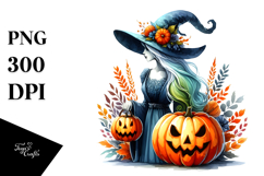 Style Witch with Pumpkins Product Image 1