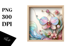 Stained Orchid with Frame PNG Product Image 1