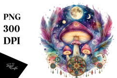 Magical Celestial Mushroom, Transparent PNG Product Image 1