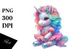 Baby Unicorn in Mazurka Dancer&#039;s Costume, PNG Download Product Image 3