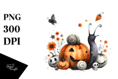 Halloween Snail Design, High-Res PNG Product Image 1