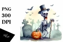 Funny Halloween Undead Clipart PNG Product Image 3