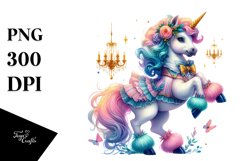 Baby Unicorn in Ballroom, High-Quality PNG Product Image 3
