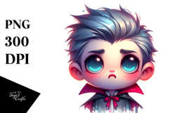 Pouting Vampire with Cool Hair, Trending PNG Product Image 1