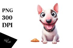Crazy Funny Bull Terrier | Sublimation | Clipart Product Image 1