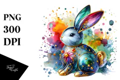 Colorful Bunny PNG Product Image 1