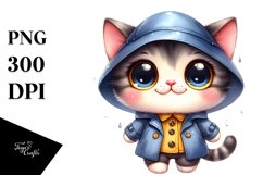 Watercolor Baby Cat Hat Clipart Product Image 3