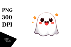 Cute Ghost Digital Painting PNG Product Image 1