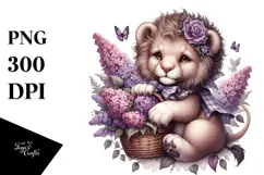 Detailed Gothic Cute Baby Lion Bouquet Product Image 1