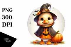 Cute Baby Duck Halloween PNG Product Image 3