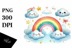 Watercolor Rainbow PNG Product Image 1