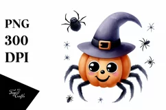 Funny Spider Halloween Clipart PNG Product Image 3