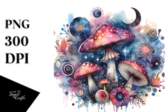 Magical Celestial Mushroom Tarot Splash PNG Product Image 1