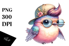 Energetic Baby Hummingbird PNG Product Image 1
