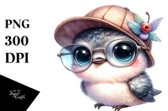 Energetic Baby Hummingbird PNG Product Image 1