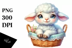 Colorful Baby Lamb Smiling Clipart Product Image 3