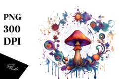 Celestial Mushroom Tarot Splash PNG Product Image 1