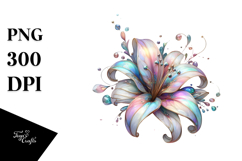 Glossy Lily with Metalic Insertions PNG Product Image 1