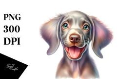 Baby Weimaraner with Watercolor Effect, PNG Product Image 1