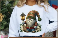 Christmas Gnome png, Happy Holidays gnome sublimation png Product Image 6