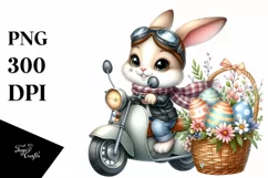 Easter Bunny Egg Flower, Clipart |T-shirt, Mug PNG Product Image 8