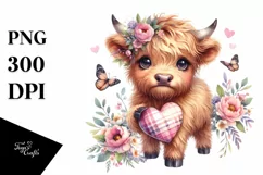 Cute Highland Cow Spring Love Flowers |T-shirt, Mug, Tumbler Product Image 8